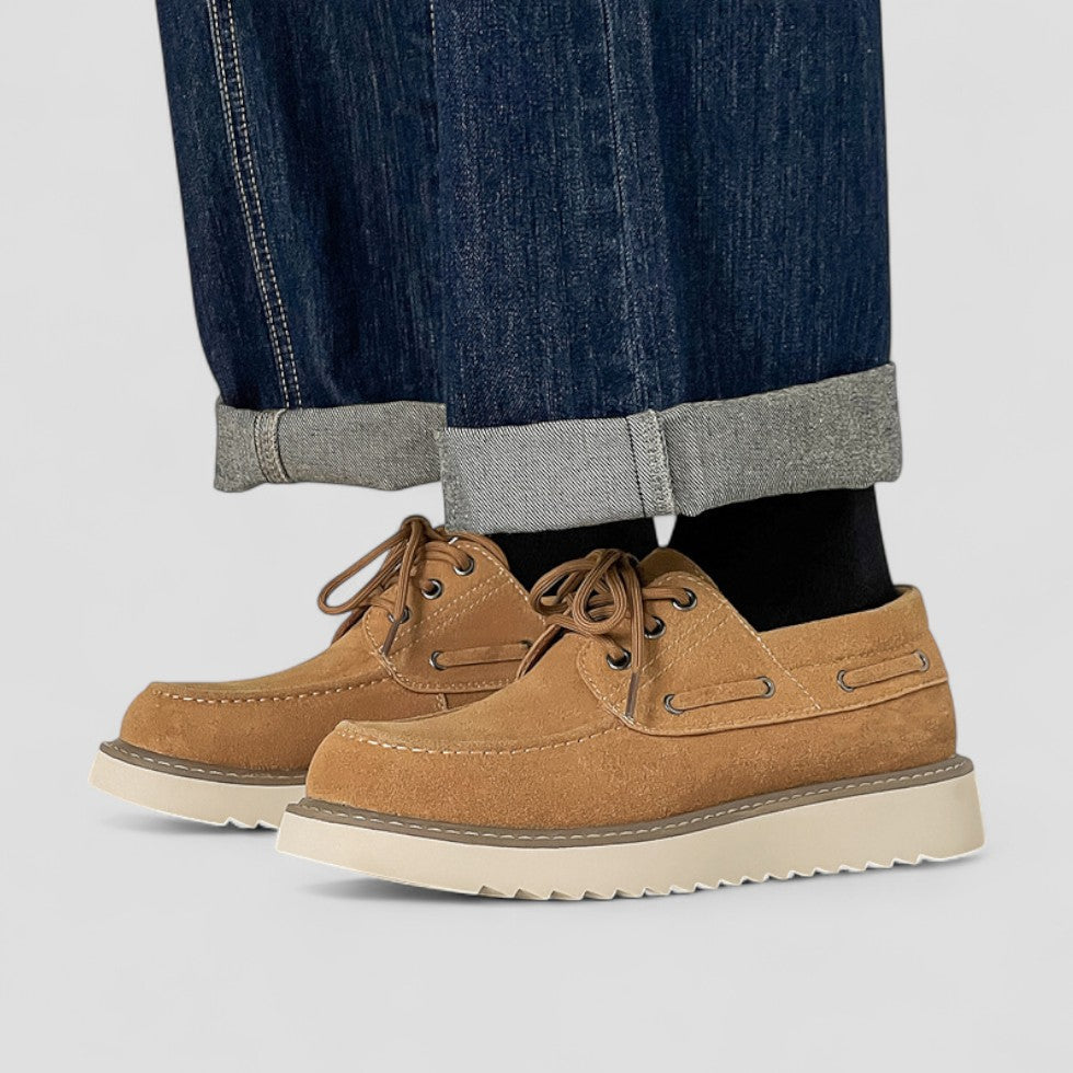 Suede Casual Low Top Lace Up Shoes for Men 1