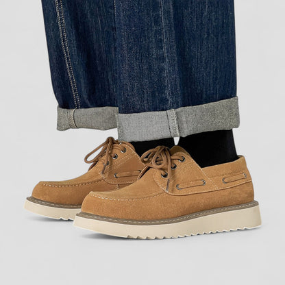 Suede Casual Low Top Lace Up Shoes for Men 1