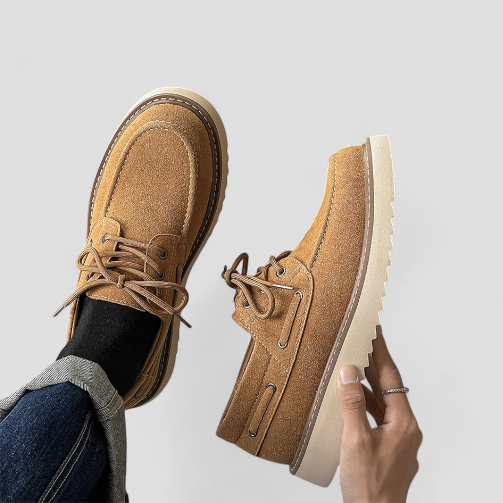 Suede Casual Low Top Lace Up Shoes for Men 2