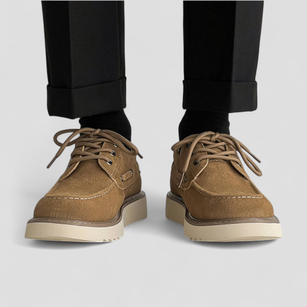 Suede Casual Low Top Lace Up Shoes for Men 3