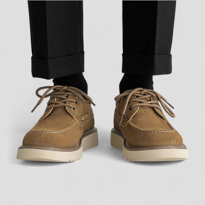 Suede Casual Low Top Lace Up Shoes for Men 3