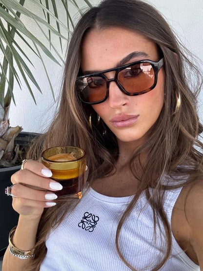 Sunglasses for Men | Retro Aviator Style | UV Protection | Large Frame 8