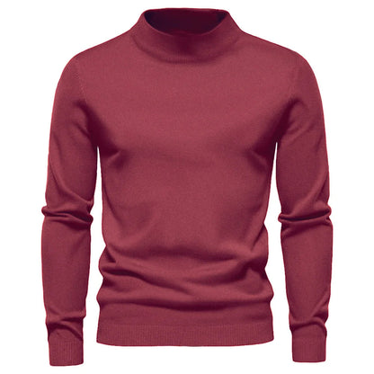 Sweater - Knit Blend Half Turtleneck And Neck Coverage 5