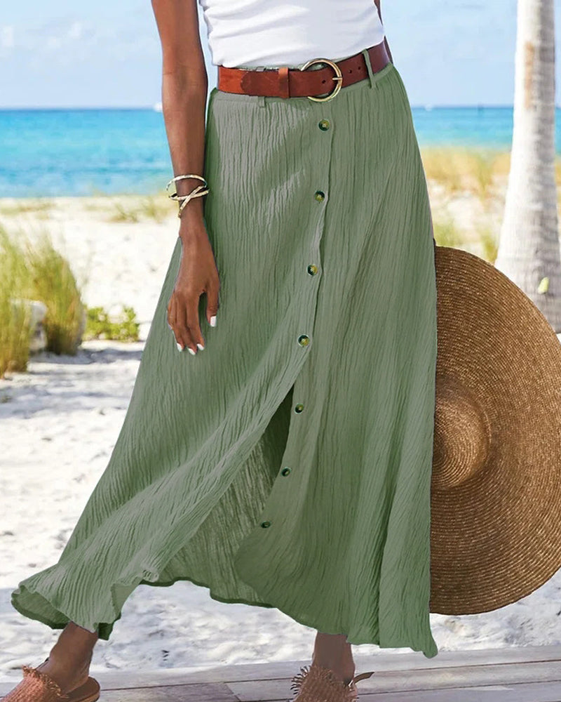 Elegant Loose Fit Maxi Skirt | Everyday Style Dress - Luxivelle