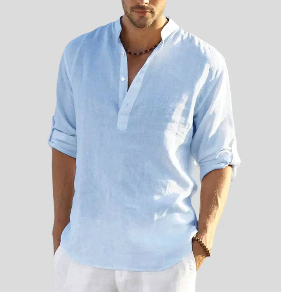 Casual Short Sleeve Men's Button Shirt