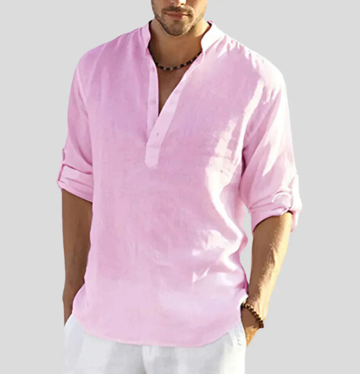 Casual Short Sleeve Men's Button Shirt