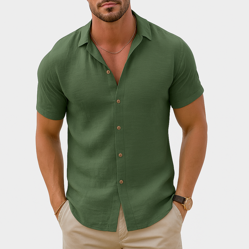 Casual Summer Short Sleeve Men's Shirt