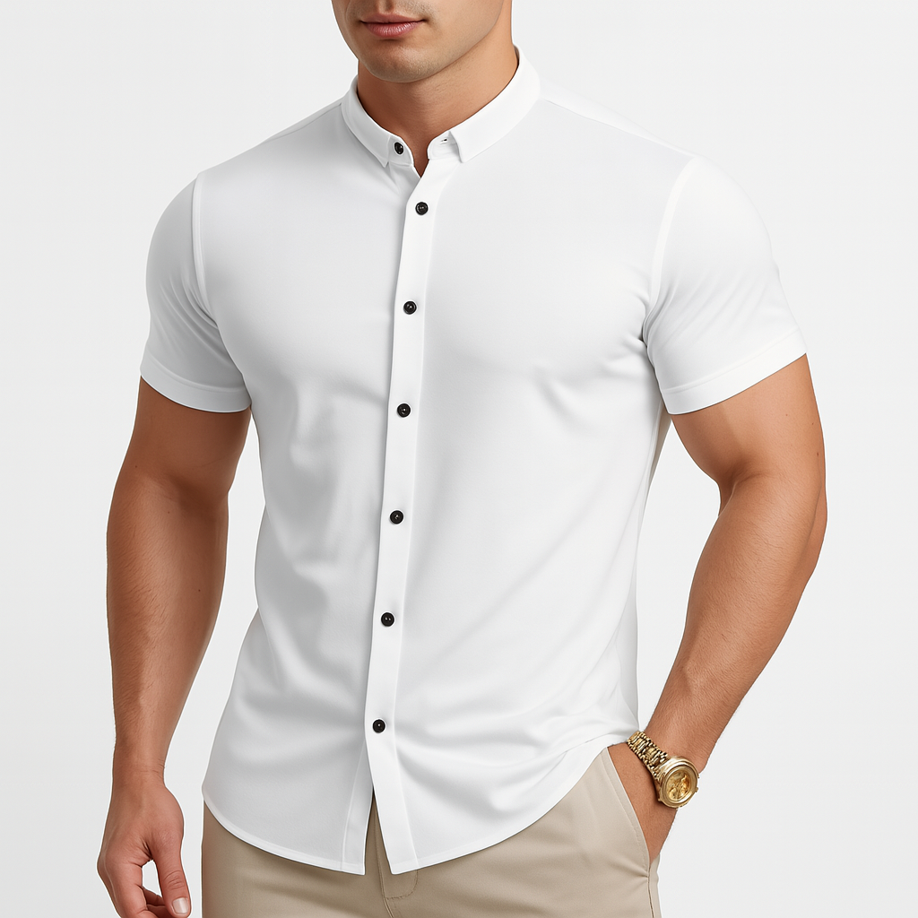 Men's Classic Fit Short Sleeve Shirt | Stylish Casual - Luxivelle