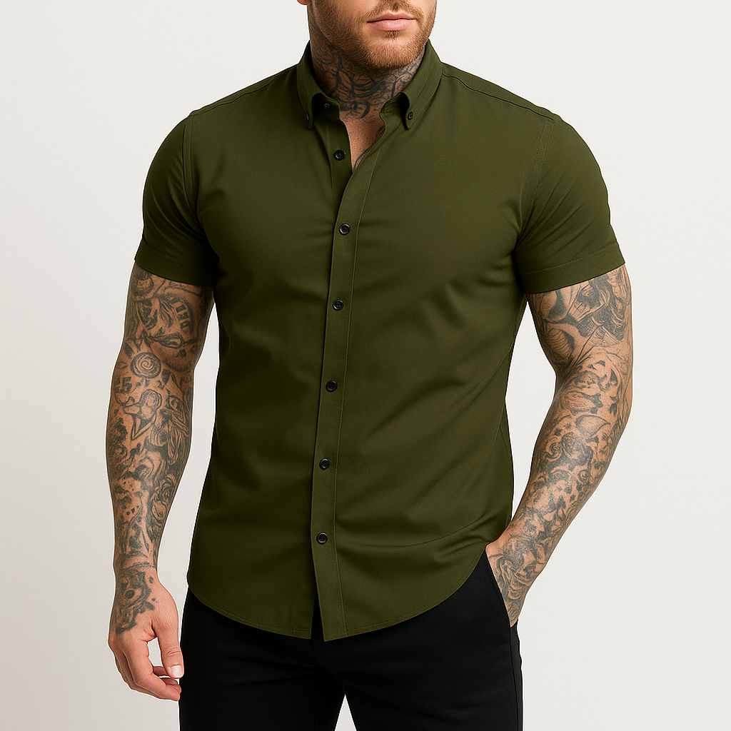 Men's Classic Fit Short Sleeve Shirt | Stylish Casual