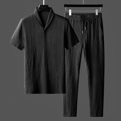 Casual Button Down Shirt and Pant Combo Set