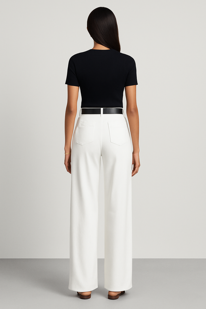 Comfortable High Waisted Wide Leg Women's Summer Pants