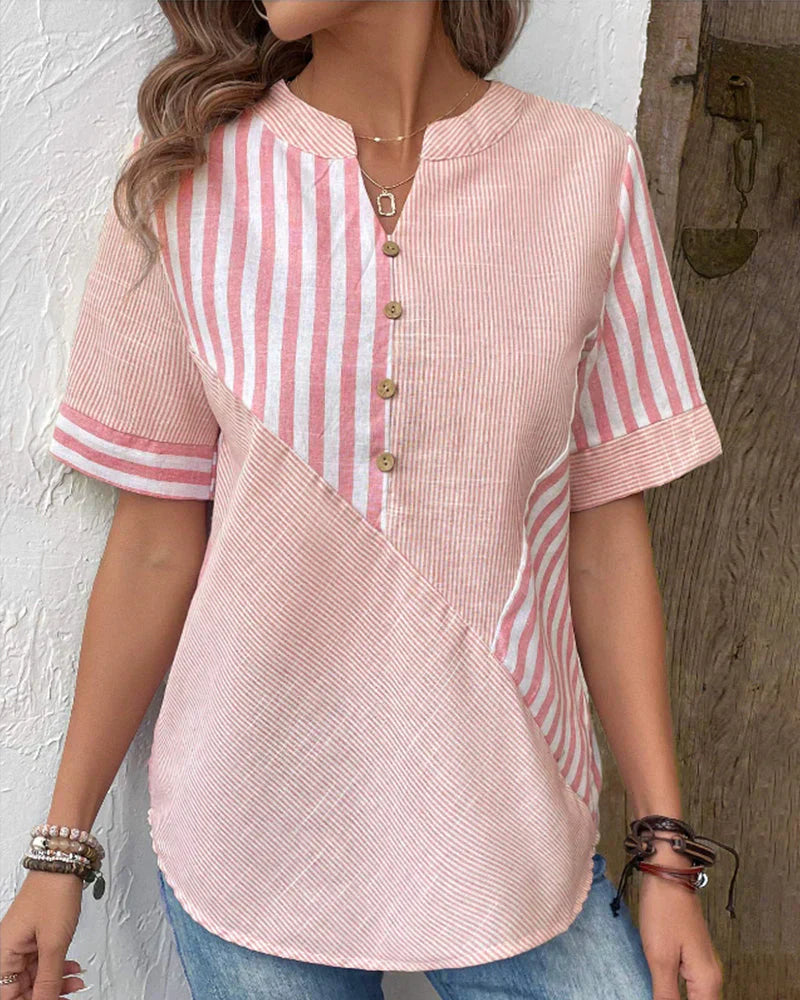 Chic Stripe Women's Blouse