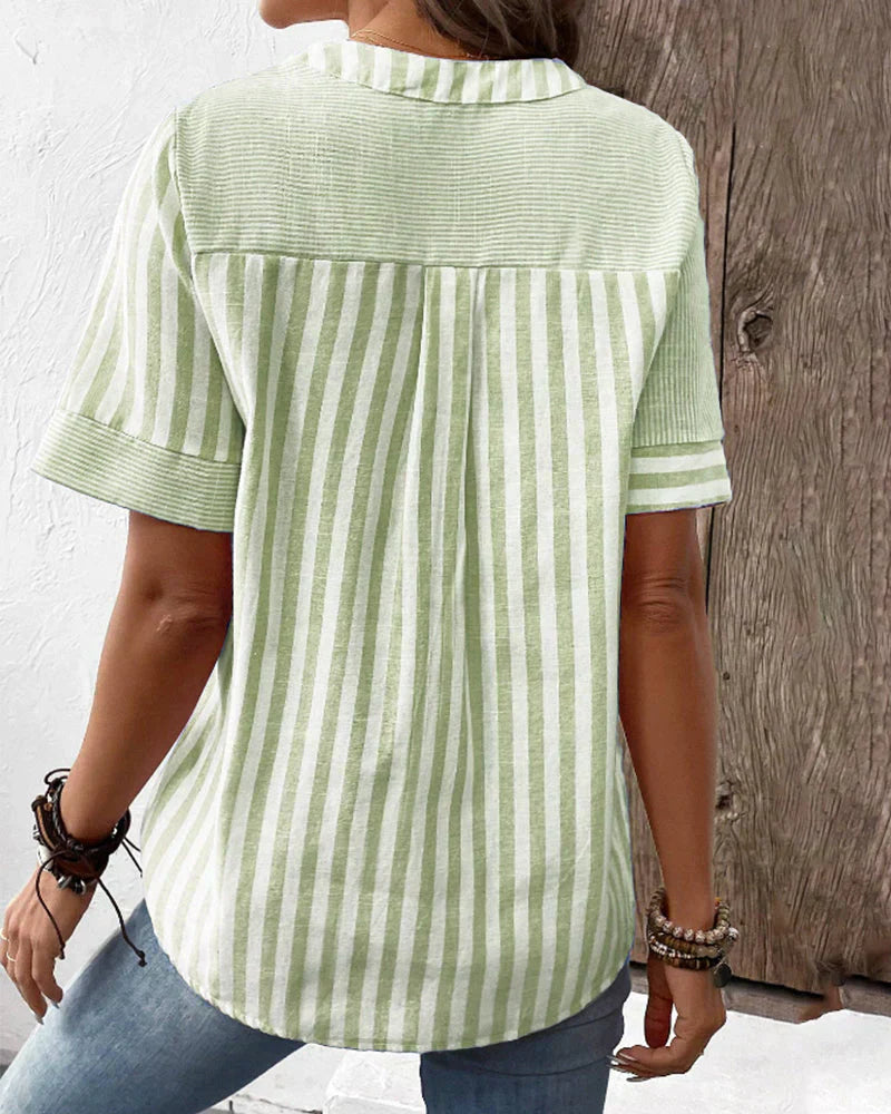 Chic Stripe Women's Blouse