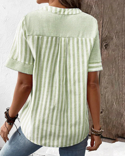 Chic Stripe Women's Blouse