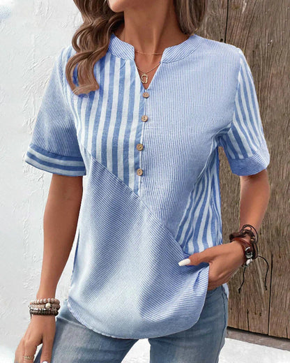 Chic Stripe Women's Blouse