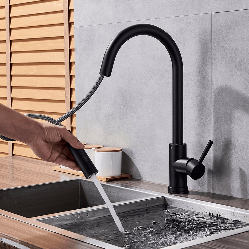 Hands-Free Kitchen Faucet with Flexible Spout