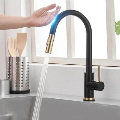 Hands-Free Kitchen Faucet with Flexible Spout
