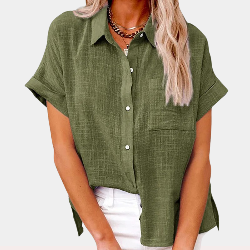 Comfortable Casual Button Shirt with Pocket