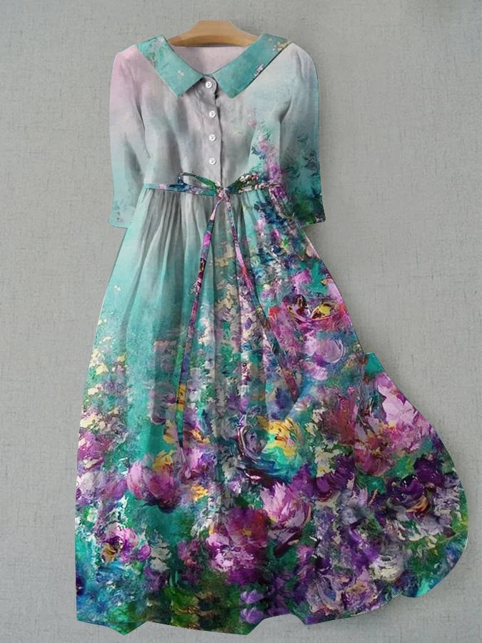 Floral Printed Summer Dress - Luxivelle