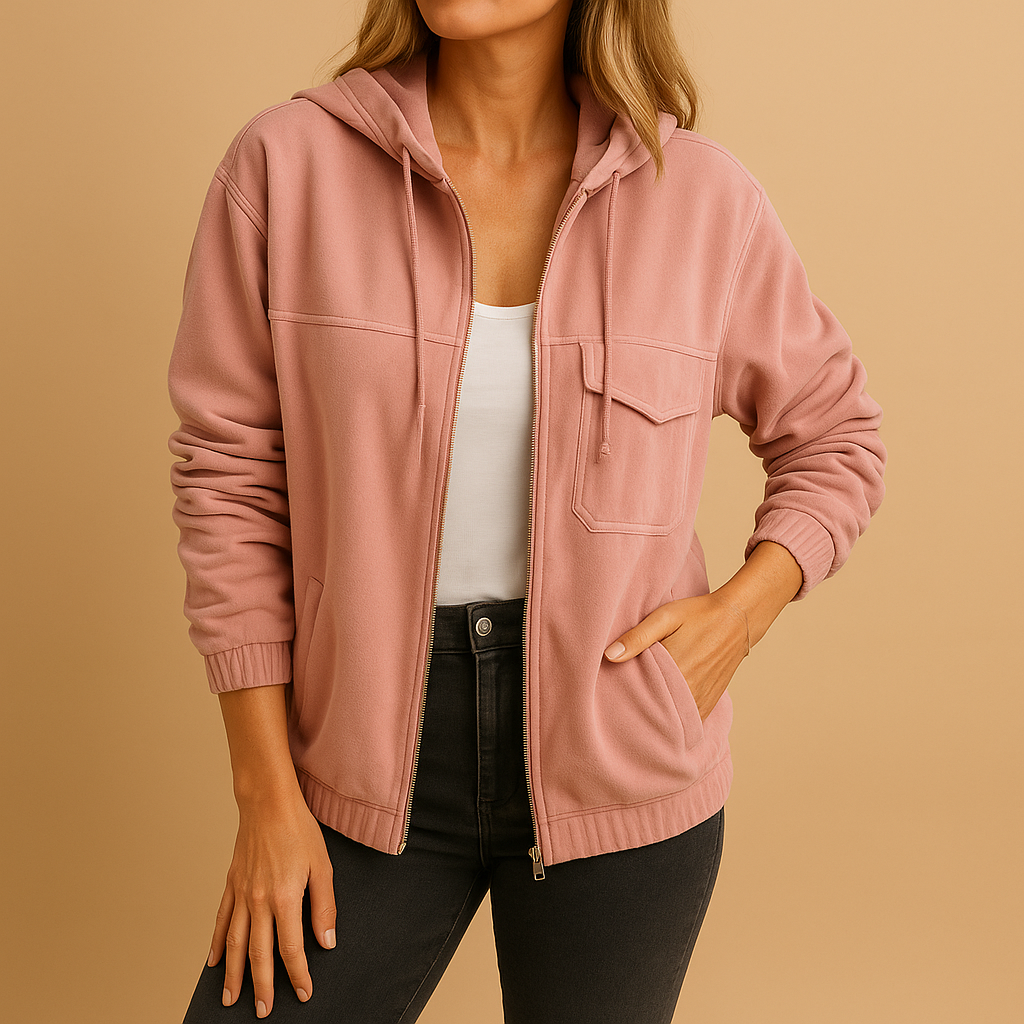 Warm Women's Hooded Zip Jacket