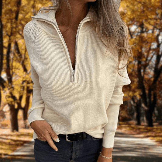 Classic Crew Neck Women's Sweater - Luxivelle