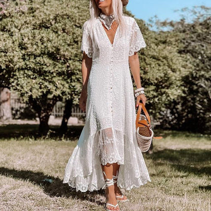 Chic Floral Lace Women's Dress