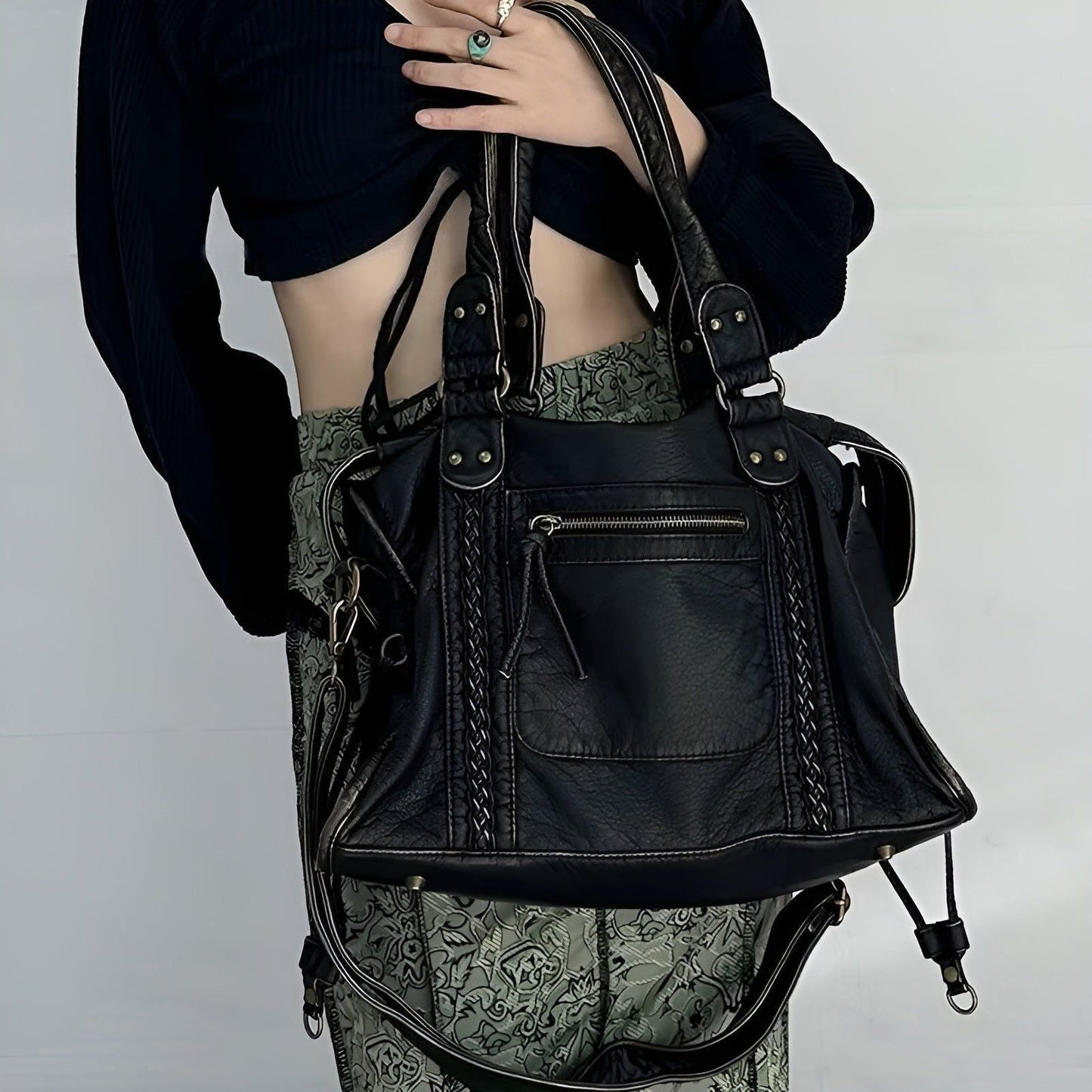 Premium Leather Tote Bag - Classic Stylish Handbag