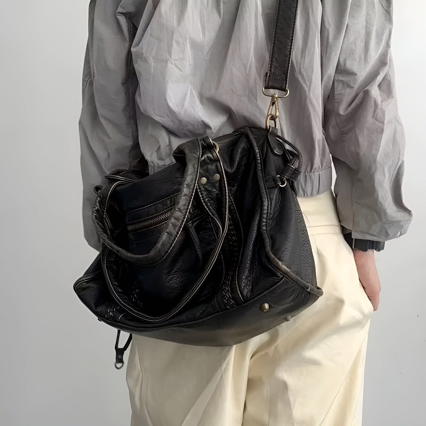 Premium Leather Tote Bag - Classic Stylish Handbag
