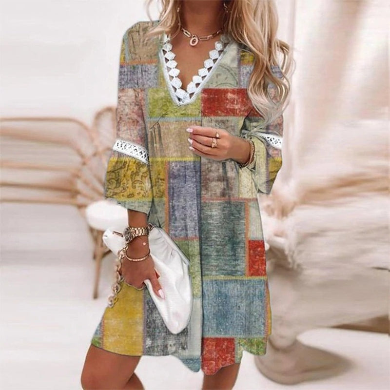 Trendy Floral Short Dress