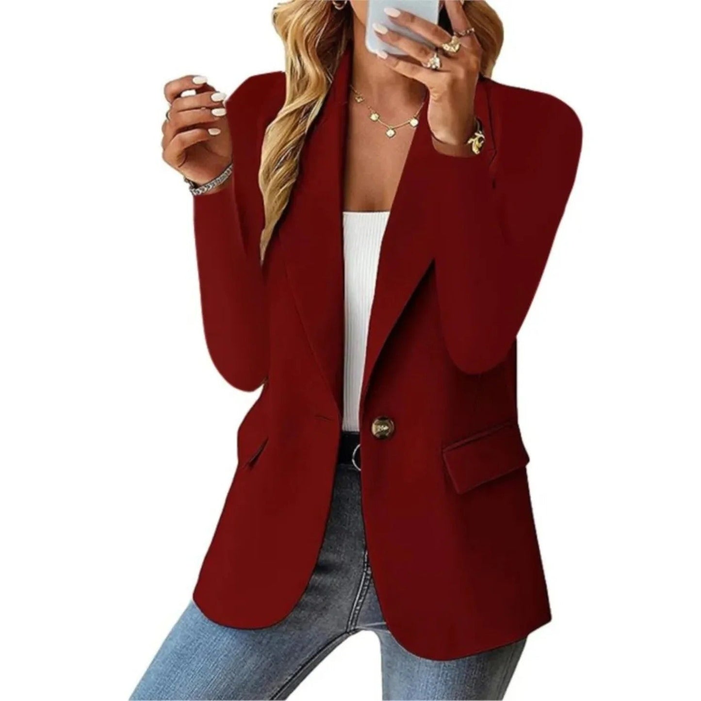Trisha | Elegant long sleeved blazer