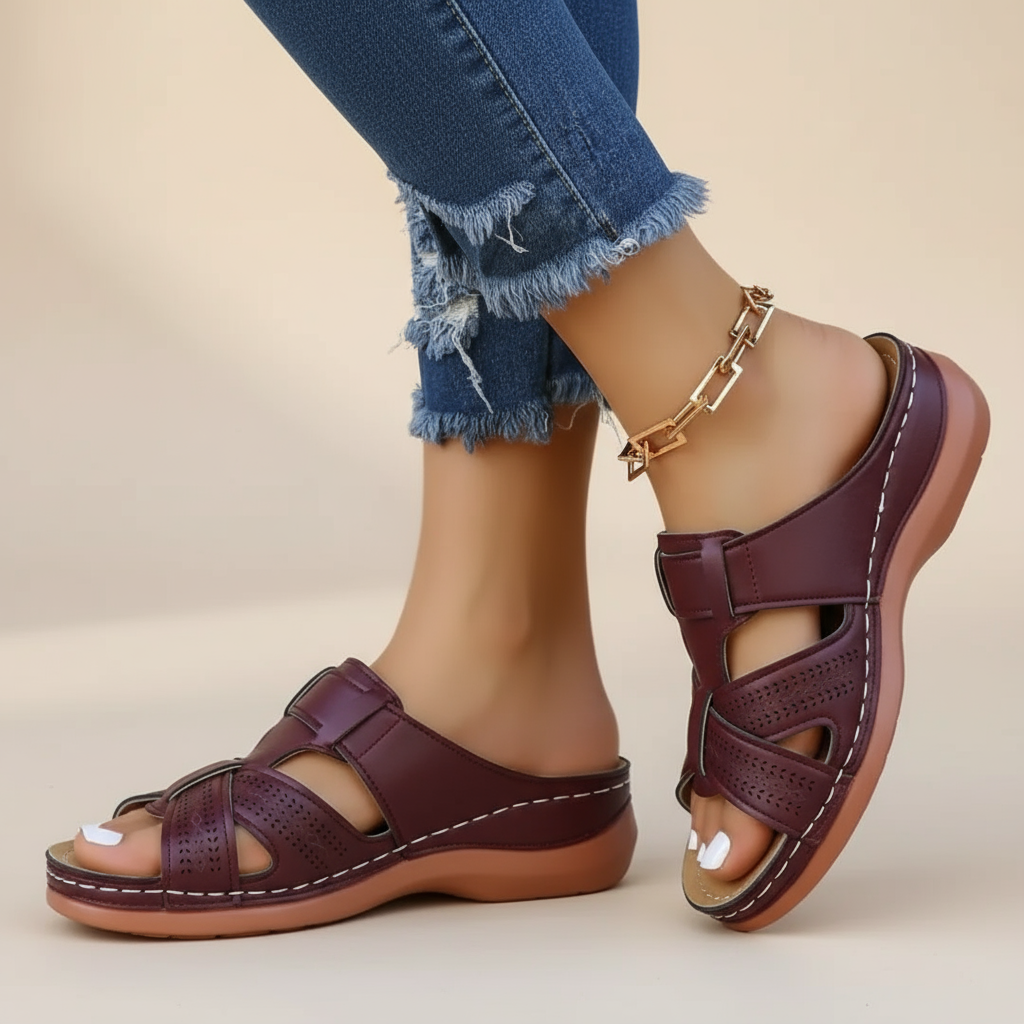Ladies Cross Strap Summer Sandals