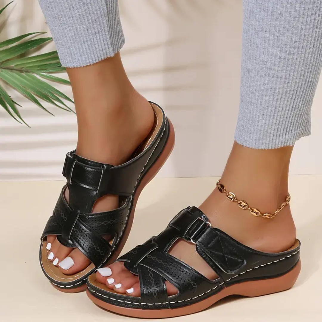 Ladies Cross Strap Summer Sandals