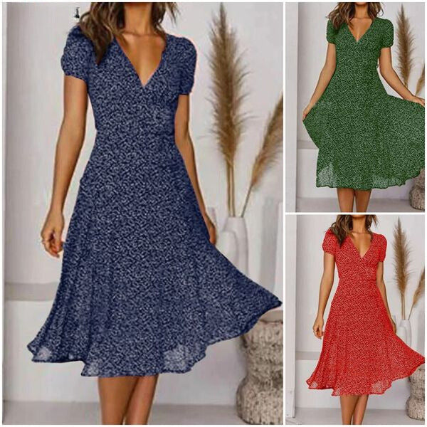 Trudi | Comfortable Flattering V-Neck Dress 1
