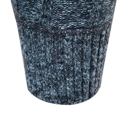 Men's Fitted Crew Neck Quarter Zip Sweater