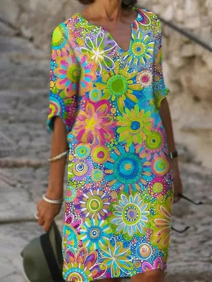 Women's Pretty Flower Pattern Dress