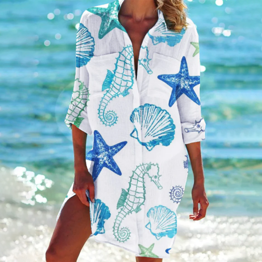 Variant image for Valencia Women's Summer Dress – A-Line Floral Design, Lightweight-9