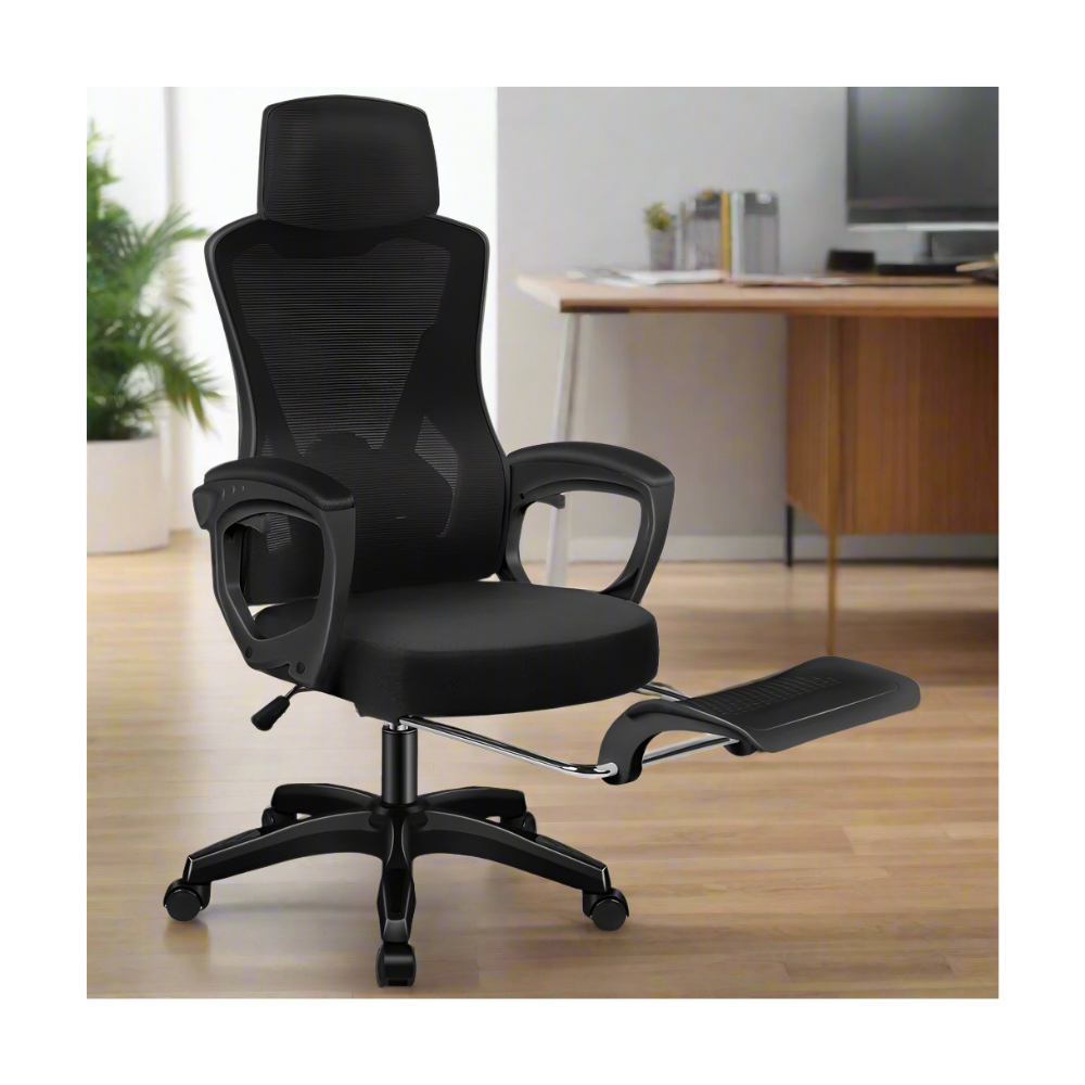 Ergonomic Mesh Desk Chair with Headrest - Luxivelle