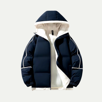 Warm Waterproof Men's Puffer Jacket with Hood