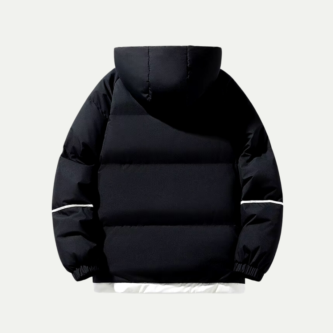 Warm Waterproof Men's Puffer Jacket with Hood