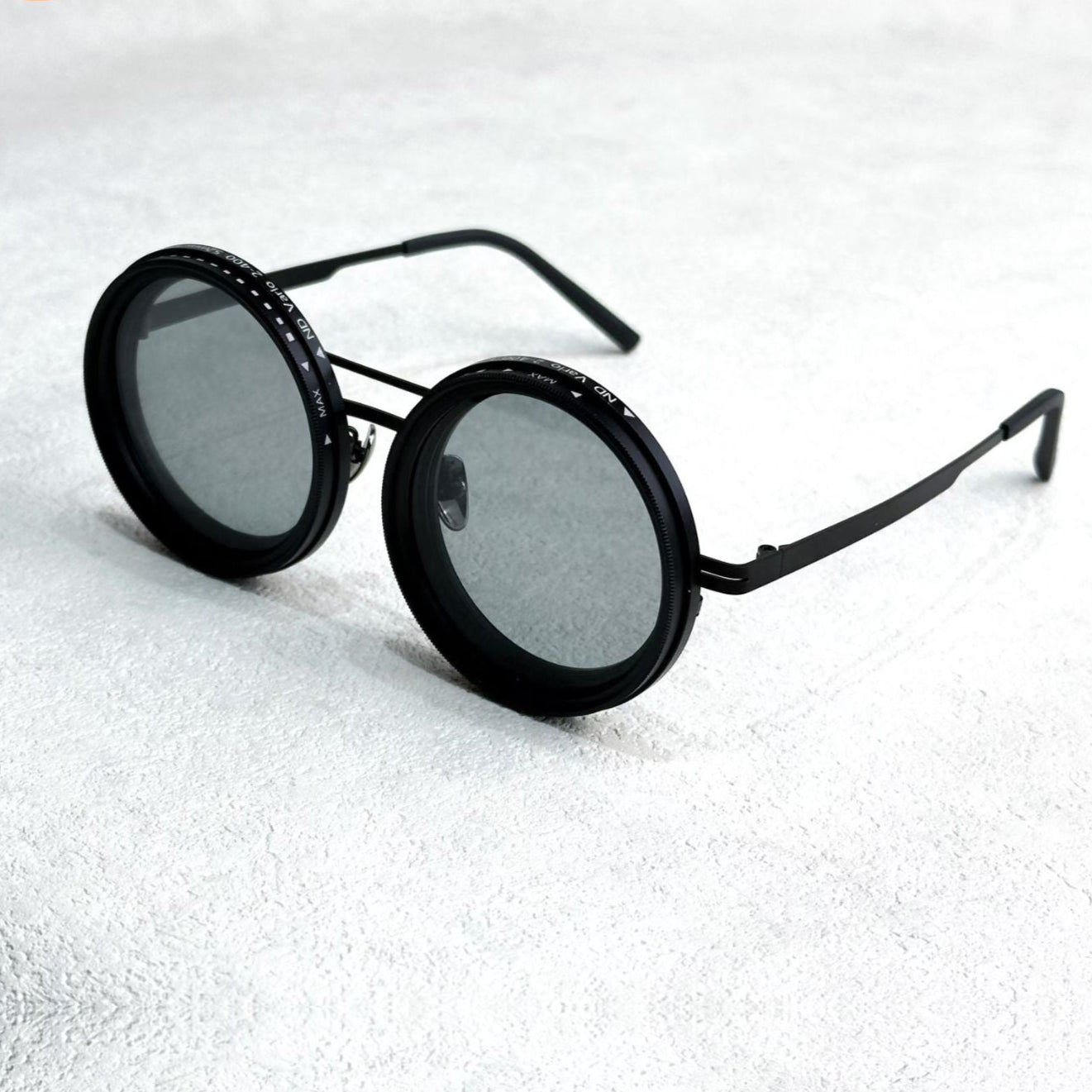 Men's Women's Round Polarized Shades - Adjustable Tint - Metal Frame