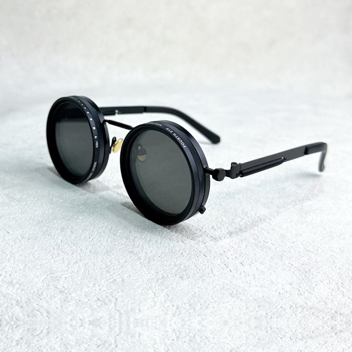 Men's Women's Round Polarized Shades - Adjustable Tint - Metal Frame