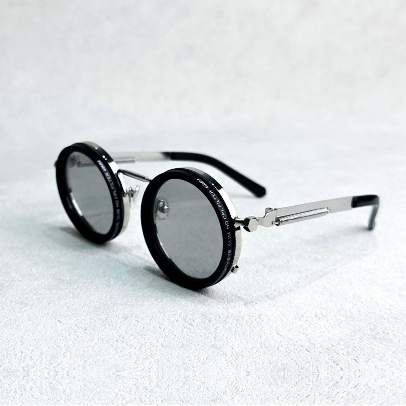 Men's Women's Round Polarized Shades - Adjustable Tint - Metal Frame