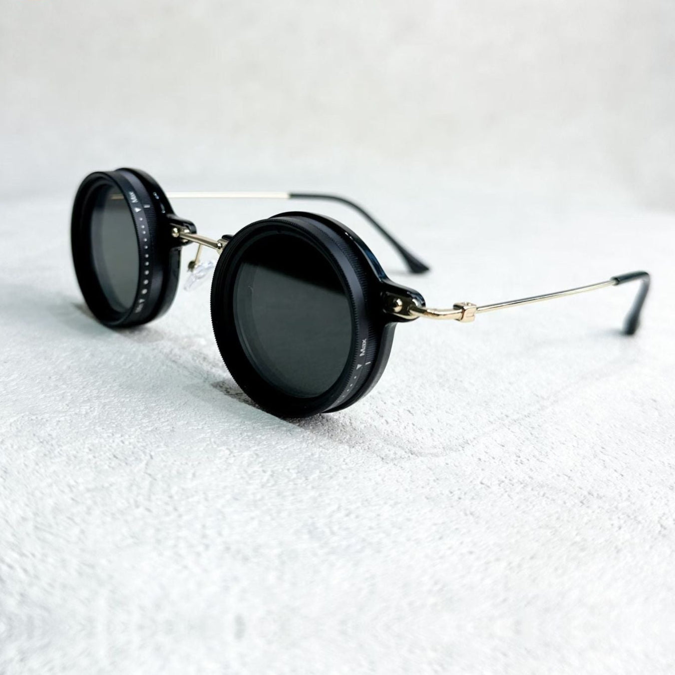 Men's Women's Round Polarized Shades - Adjustable Tint - Metal Frame