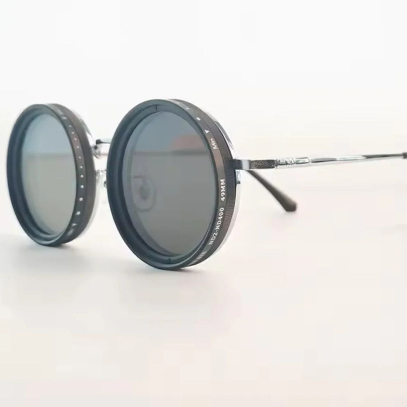 Men's Women's Round Polarized Shades - Adjustable Tint - Metal Frame