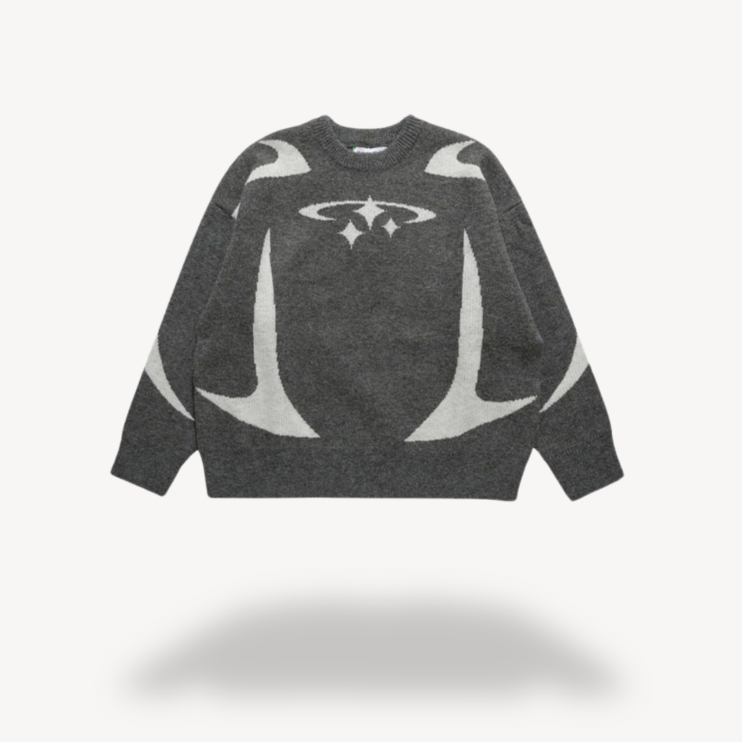 Unisex Graphic Knit Crew Neck Sweater 2