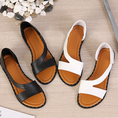Comfortable Wide Strap Flat Sandals