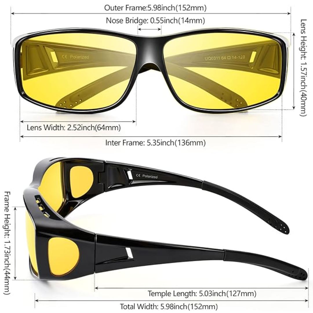 Polarized Night Driving Glasses - Anti Glare Safety Eyewear