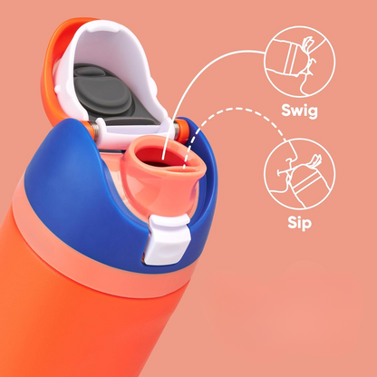 Spill Proof Thermal Stainless Steel Water Bottle with Lid