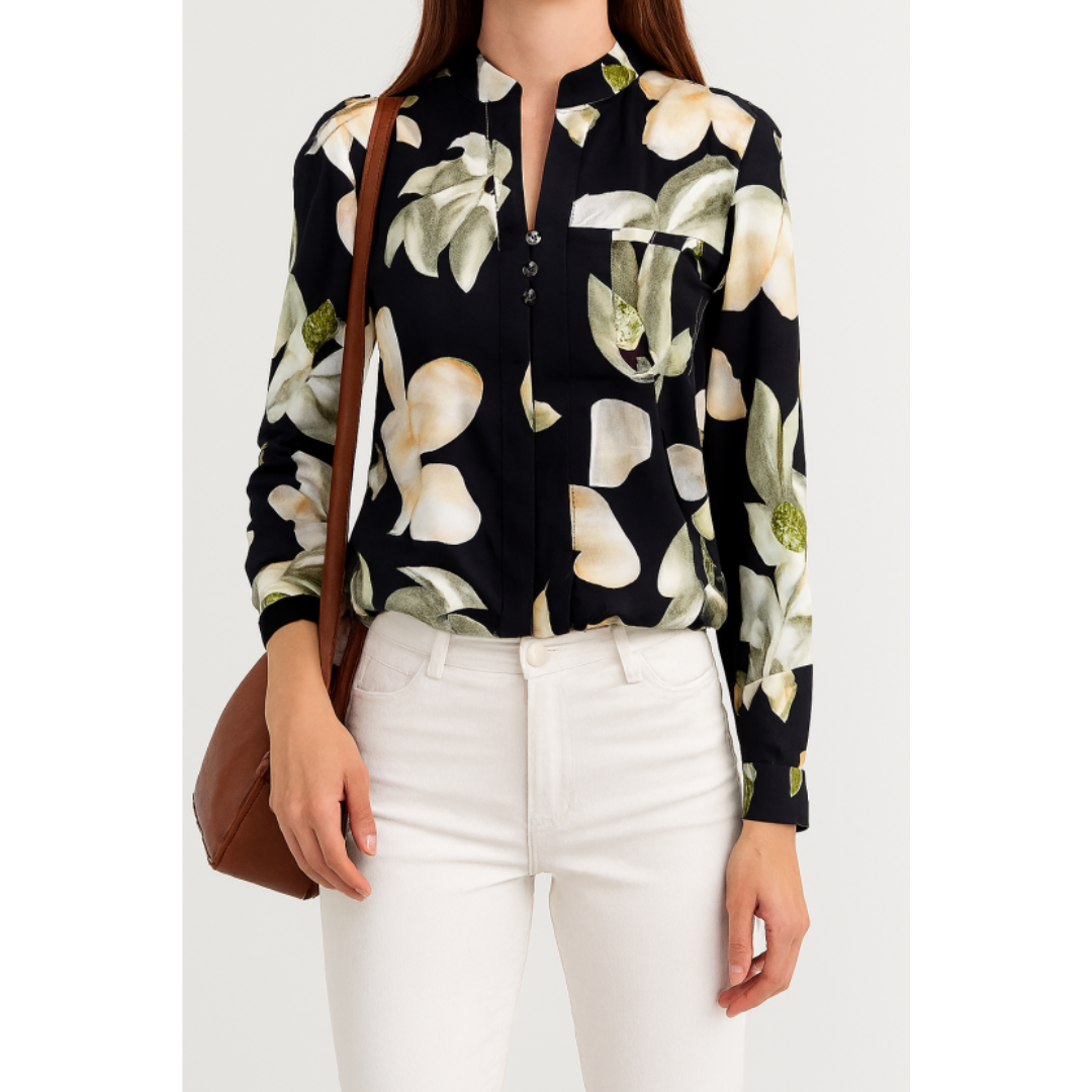 Ladies' Beautiful Flower Print Blouse