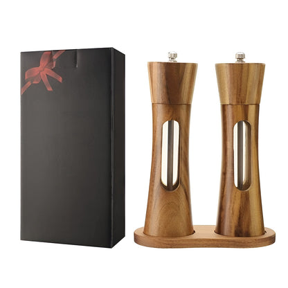 Classic Wooden Salt and Pepper Grinder Set